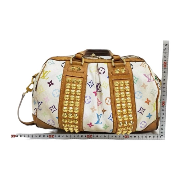 LOUIS VUITTON Monogram Multi Color Courtney MM Hand Bag White - Picture 3 of 9